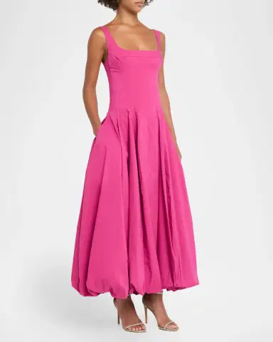 Simkhai Hally Bubble Cotton Midi Dress | Thumbnail 4