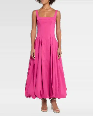 Simkhai Hally Bubble Cotton Midi Dress | Thumbnail 6