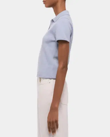 Helmut Lang Short-Sleeve Shrunken Polo Shirt | Thumbnail 6 Helmut Lang Short-Sleeve Shrunken Polo Shirt | Thumbnail 6