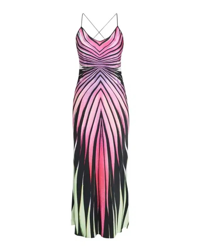 Ray of Paradise Silk Backless Slip Dress