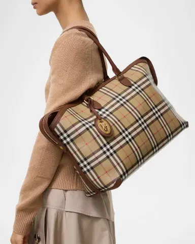 Burberry Medium Check Zip Tote Bag | Thumbnail 2 Burberry Medium Check Zip Tote Bag | Thumbnail 2