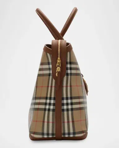 Burberry Medium Check Zip Tote Bag | Thumbnail 6 Burberry Medium Check Zip Tote Bag | Thumbnail 6