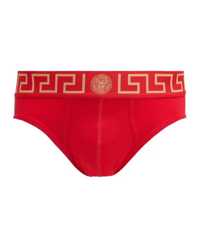 Versace Men 's Medusa Key Cotton Jersey Briefs