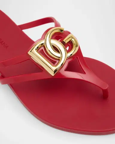 Dolce & Gabbana DG Jelly Flat Thong Sandals | Thumbnail 3 Dolce & Gabbana DG Jelly Flat Thong Sandals | Thumbnail 3