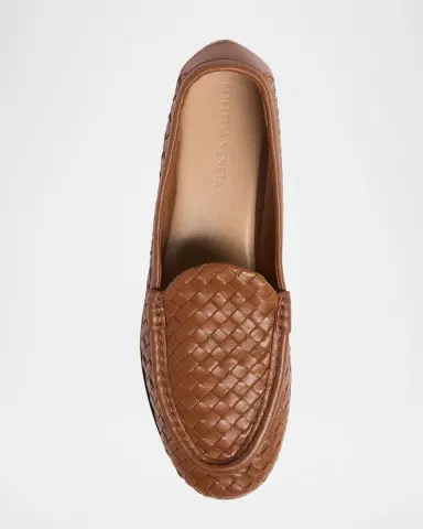 Bottega Veneta Men 's Silenzio Intrecciato Napa Leather Loafers | Thumbnail 6