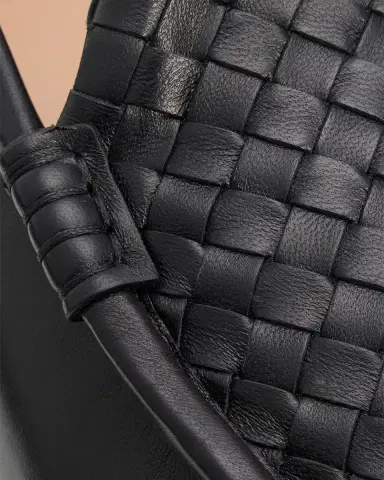 Bottega Veneta Men 's Silenzio Intrecciato Napa Leather Loafers | Thumbnail 3