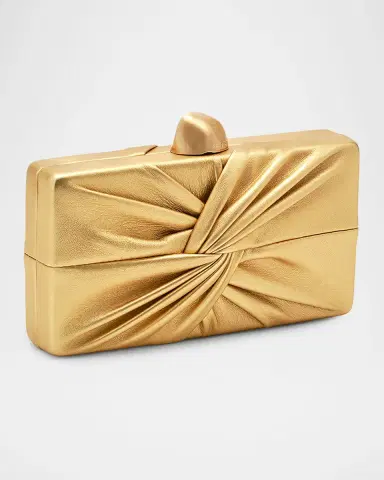 Cult Gaia Lisse Twisted Metallic Leather Clutch Bag | Thumbnail 2 Cult Gaia Lisse Twisted Metallic Leather Clutch Bag | Thumbnail 2