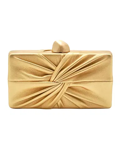 Cult Gaia Lisse Twisted Metallic Leather Clutch Bag | Thumbnail 3 Cult Gaia Lisse Twisted Metallic Leather Clutch Bag | Thumbnail 3