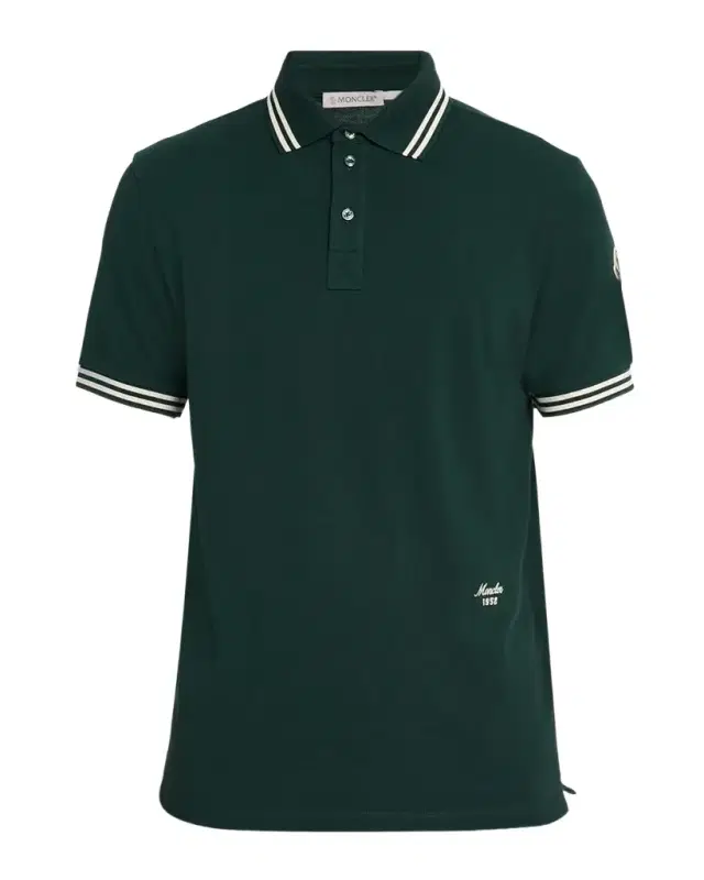 Men's Striped Cotton Pique Polo Shirt