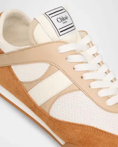 Chloe Kick Mixed Leather Retro Low-Top Sneakers | Thumbnail 5 Chloe Kick Mixed Leather Retro Low-Top Sneakers | Thumbnail 5