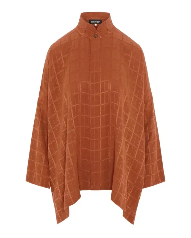 Eskandar Jacquard Silk Satin Shirt