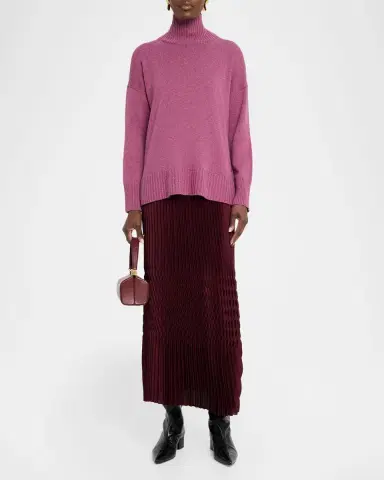 Lafayette 148 New York Chine 3-Ply Cashmere Stand-Collar Sweater | Thumbnail 2 Lafayette 148 New York Chine 3-Ply Cashmere Stand-Collar Sweater | Thumbnail 2