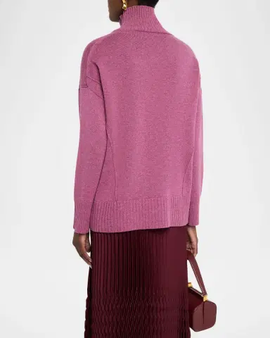 Lafayette 148 New York Chine 3-Ply Cashmere Stand-Collar Sweater | Thumbnail 3 Lafayette 148 New York Chine 3-Ply Cashmere Stand-Collar Sweater | Thumbnail 3