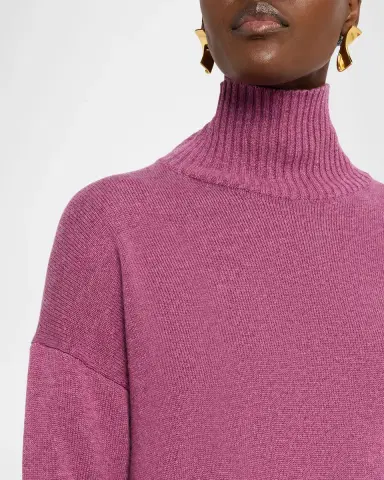 Lafayette 148 New York Chine 3-Ply Cashmere Stand-Collar Sweater | Thumbnail 5 Lafayette 148 New York Chine 3-Ply Cashmere Stand-Collar Sweater | Thumbnail 5