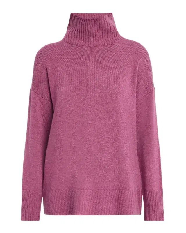 Lafayette 148 New York Chine 3-Ply Cashmere Stand-Collar Sweater