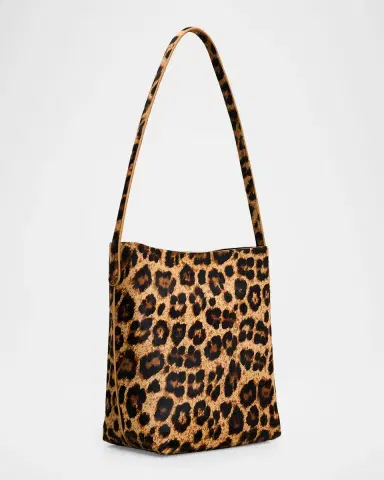 Mansur Gavriel Everyday Cabas Small Leopard-Print Animal Hair Shoulder Bag | Thumbnail 3