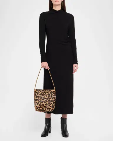 Mansur Gavriel Everyday Cabas Small Leopard-Print Animal Hair Shoulder Bag | Thumbnail 5