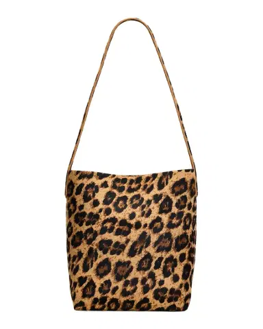 Mansur Gavriel Everyday Cabas Small Leopard-Print Animal Hair Shoulder Bag | Thumbnail 1