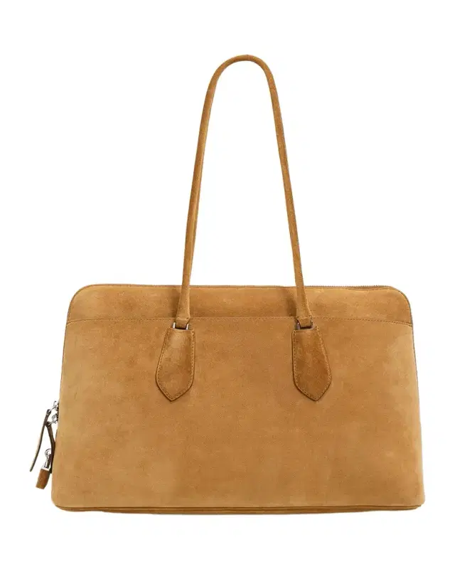 Tory Burch Lock Suede Satchel