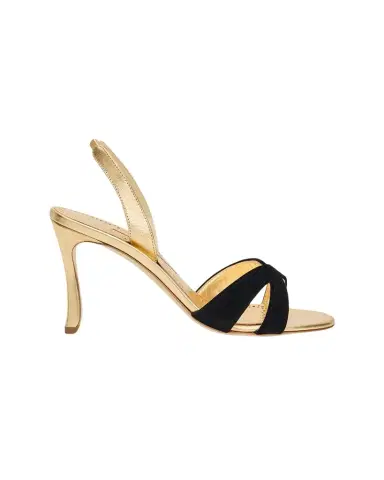 Manolo Blahnik 90mm Callydra Mixed Leather Slingback Sandals | Thumbnail 1 Manolo Blahnik 90mm Callydra Mixed Leather Slingback Sandals | Thumbnail 1