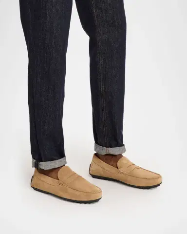Tod 's Men 's City Gommino Suede Penny Loafers | Thumbnail 2