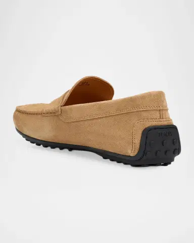 Tod 's Men 's City Gommino Suede Penny Loafers | Thumbnail 4