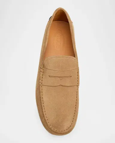 Tod 's Men 's City Gommino Suede Penny Loafers | Thumbnail 6