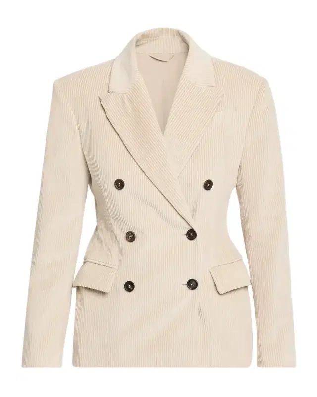 Cotton Corduroy Double-Breasted Jacket