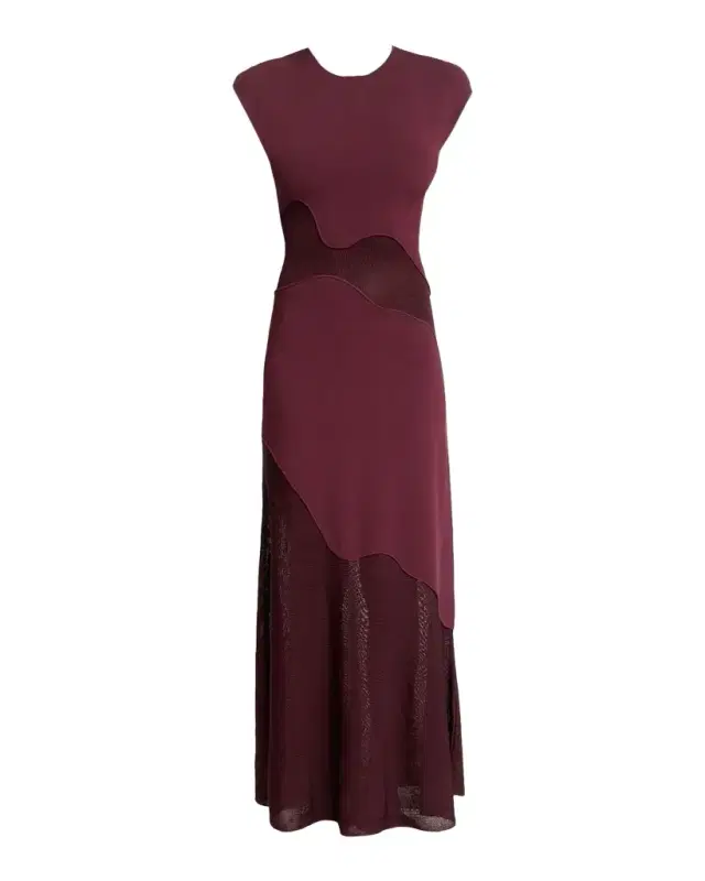 Proenza Schouler Maissa Cap-Sleeve Abstract Paneled Maxi Dress