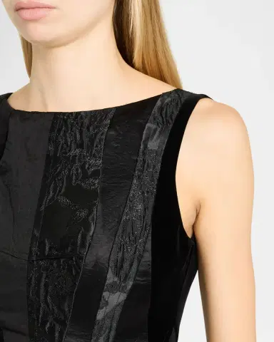 Jason Wu Collection Mixed-Media Patchwork Sleeveless Low-Back Midi Dress | Thumbnail 5 Jason Wu Collection Mixed-Media Patchwork Sleeveless Low-Back Midi Dress | Thumbnail 5