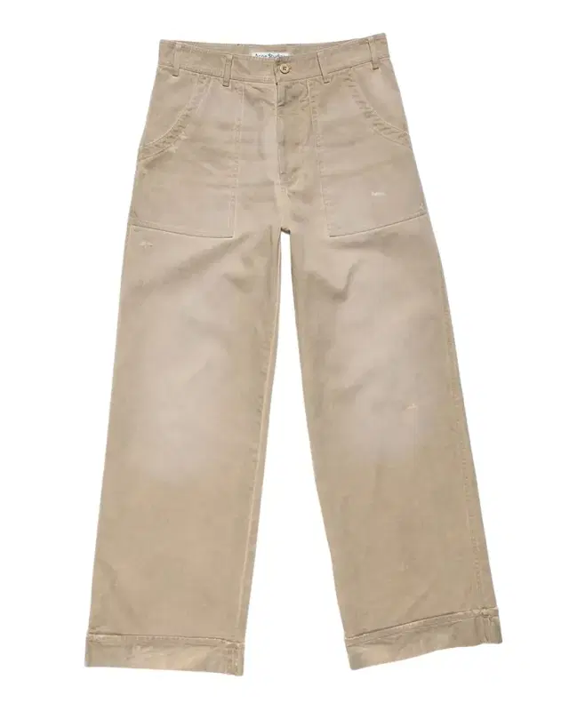 Acne Studios Men 's Stained Twill Wide-Leg Trousers
