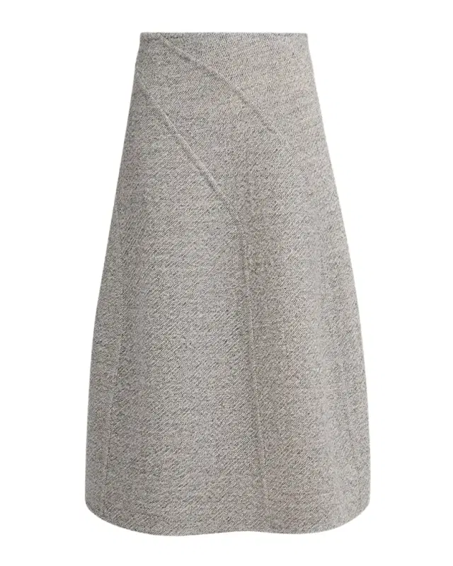 Gaelle Paneled Flare Midi Skirt