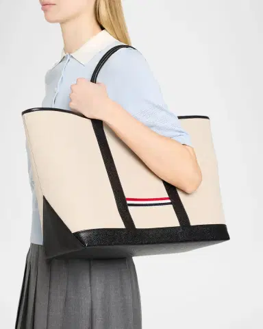Thom Browne Tool Medium Raffia Tote Bag | Thumbnail 2 Thom Browne Tool Medium Raffia Tote Bag | Thumbnail 2