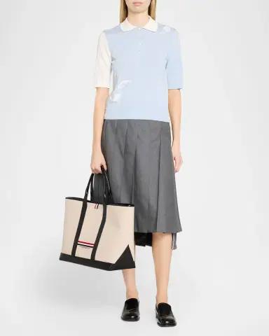 Thom Browne Tool Medium Raffia Tote Bag | Thumbnail 5 Thom Browne Tool Medium Raffia Tote Bag | Thumbnail 5