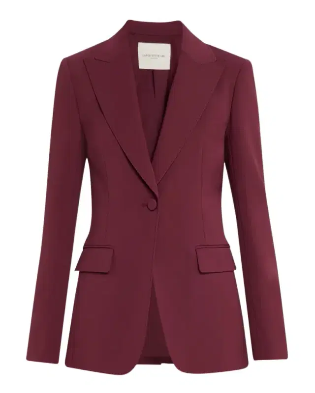 Lafayette 148 New York Single-Button Finesse Crepe Blazer