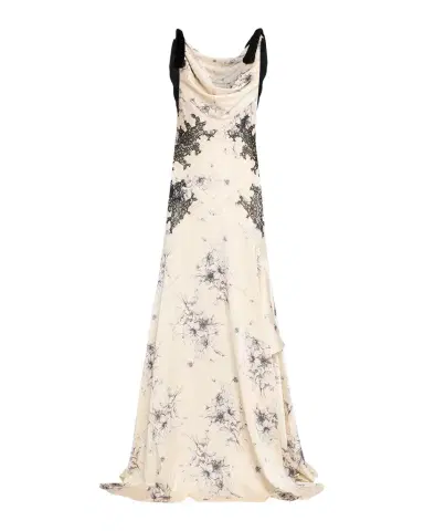 Cinq à Sept Hand-Sketched Floral Cowl-Neck Gown | Thumbnail 1