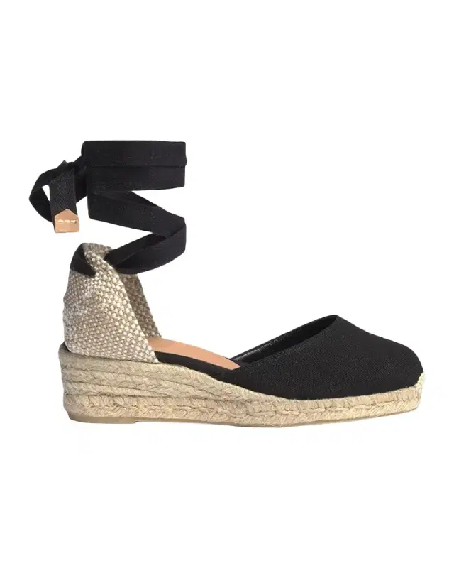 AGS X CASTANER 30mm Carina Canvas Espadrille Wedge Sandals