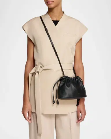Strathberry Charlotte Drawstring Leather Clutch Bag | Thumbnail 2 Strathberry Charlotte Drawstring Leather Clutch Bag | Thumbnail 2