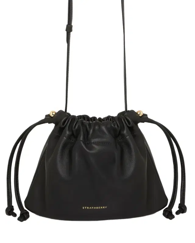 Strathberry Charlotte Drawstring Leather Clutch Bag