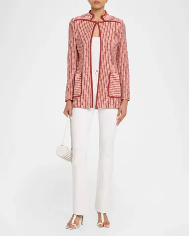 Misook Geometric Knit Jacket | Thumbnail 2