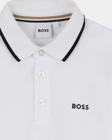 BOSS Boy's Logo Long-Sleeve Polo Shirt | Thumbnail 4 BOSS Boy's Logo Long-Sleeve Polo Shirt | Thumbnail 4