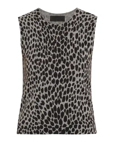 Nili Lotan Nessa Cheetah Cashmere Sweater Tank | Thumbnail 1