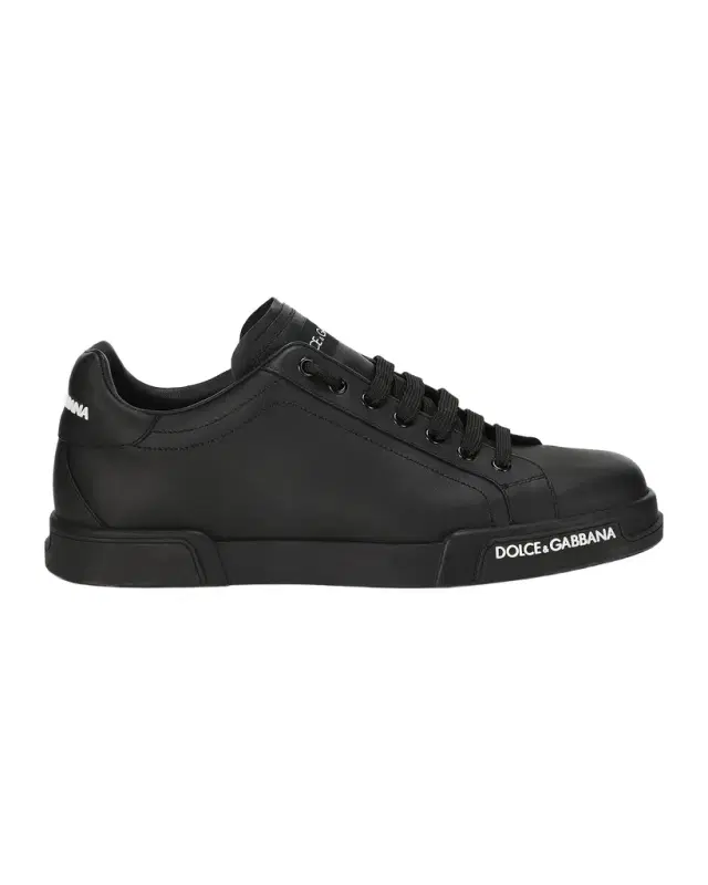 Dolce & Gabbana Men 's Portofino Leather Low-Top Sneakers