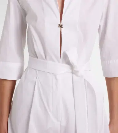 Max Mara Canard cotton-blend poplin romper | Thumbnail 3
