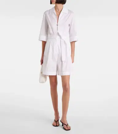 Max Mara Canard cotton-blend poplin romper | Thumbnail 4