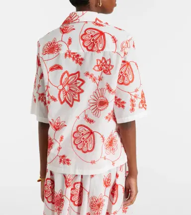 Eres Izana embroidered cotton-blend shirt | Thumbnail 3 Eres Izana embroidered cotton-blend shirt | Thumbnail 3