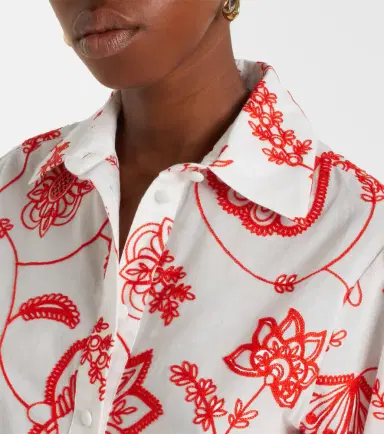 Eres Izana embroidered cotton-blend shirt | Thumbnail 5 Eres Izana embroidered cotton-blend shirt | Thumbnail 5