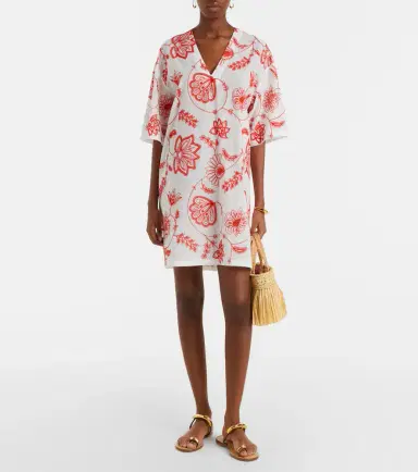 Eres Levia embroidered cotton-blend minidress | Thumbnail 5