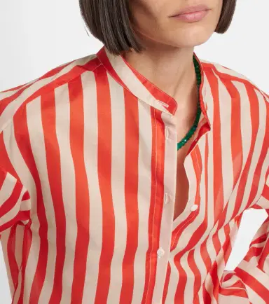 Eres Duetto striped cotton voile shirt | Thumbnail 6