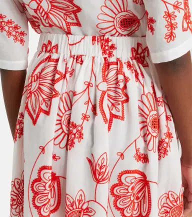 Eres Calie embroidered cotton-blend midi skirt | Thumbnail 6 Eres Calie embroidered cotton-blend midi skirt | Thumbnail 6